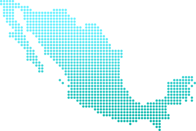 Mexico Map Hexagon Pattern