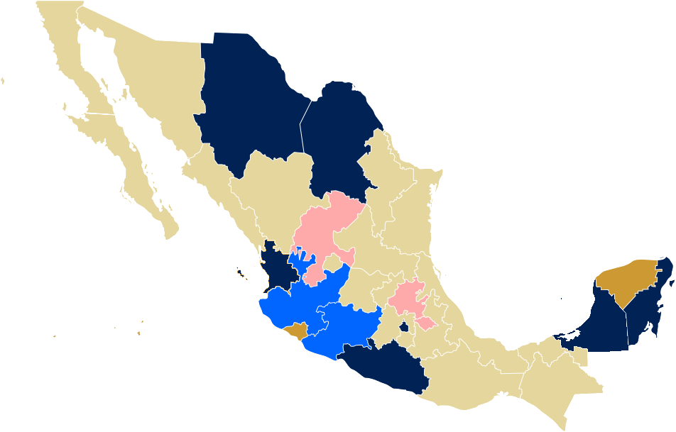 Mexico Political Divisions Map