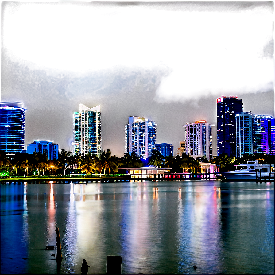 Miami Skyline From Bayfront Park Png Eyu