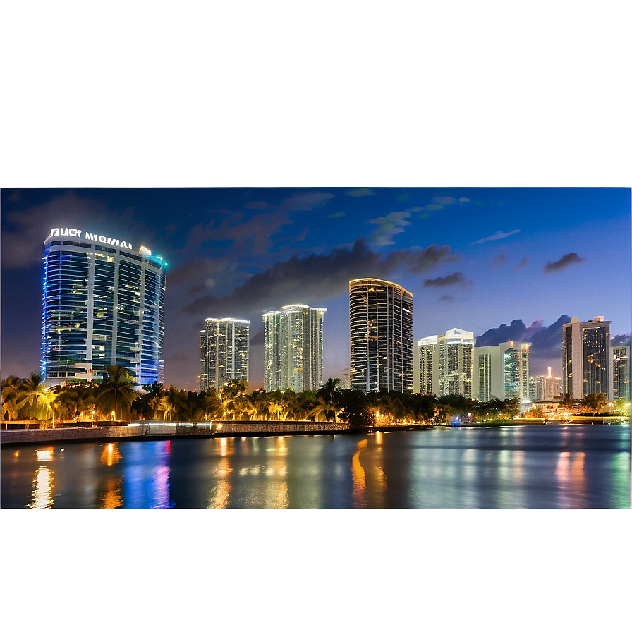 Miami Skyline With Sports Arena Png 74