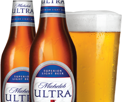 Michelob Ultra Bottlesand Glass