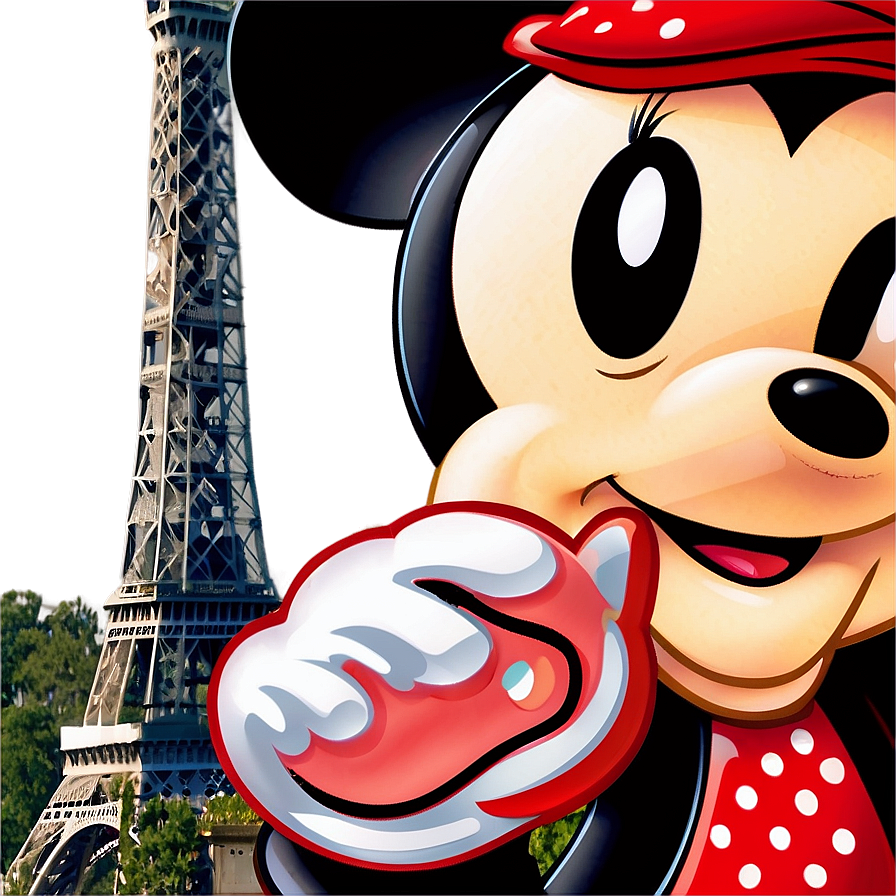 Mickey And Minnie In Paris Png Afn86