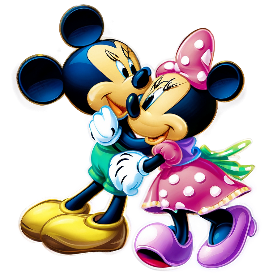 Mickey And Minnie Kiss Png 06122024