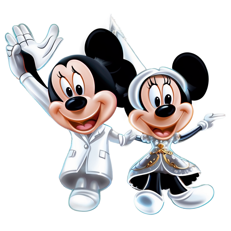 Mickey And Minnie Wedding Png 44