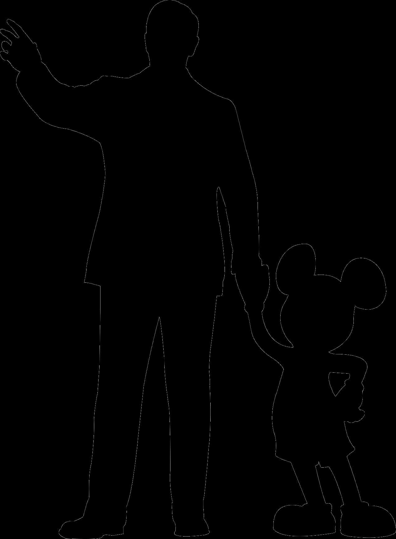 Mickey_ Mouse_and_ Partner_ Silhouette