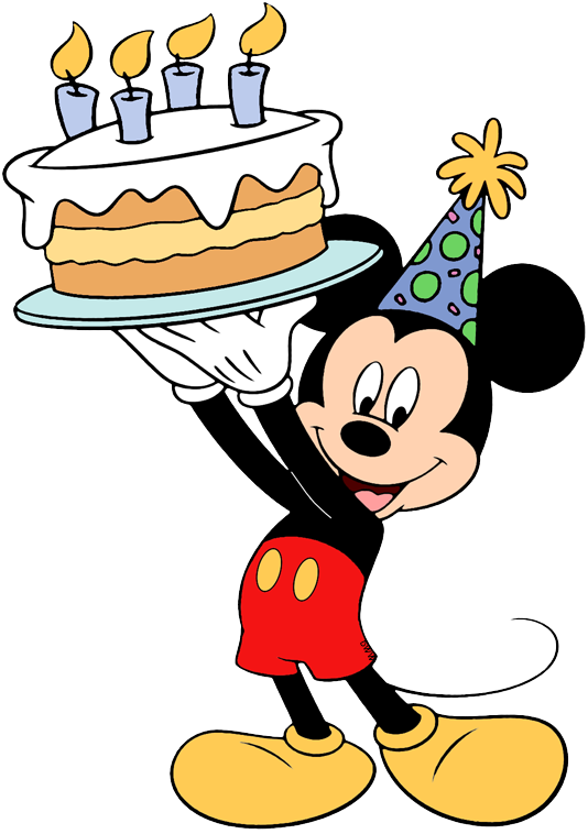 Mickey Mouse Celebratingwith Cake