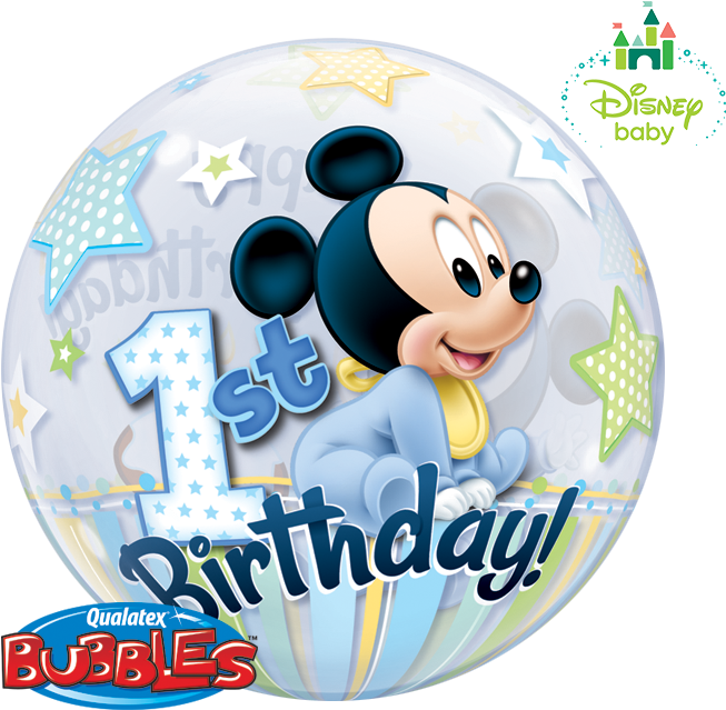 Mickey Mouse_ First Birthday_ Balloon