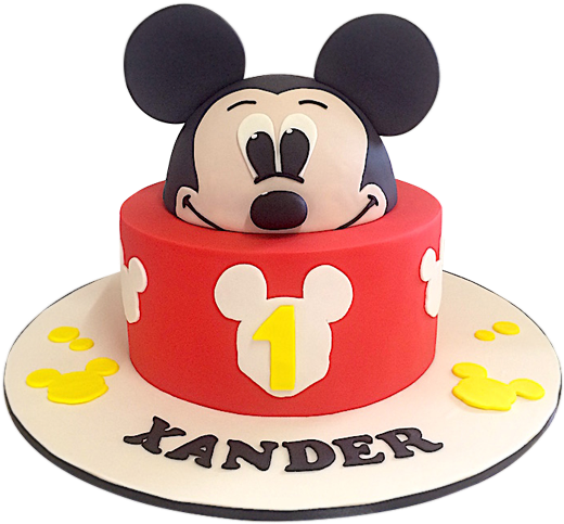 Mickey Mouse First Birthday Cake