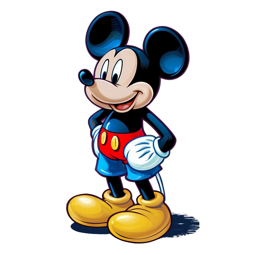 Mickey Mouse Painting Art Png 34
