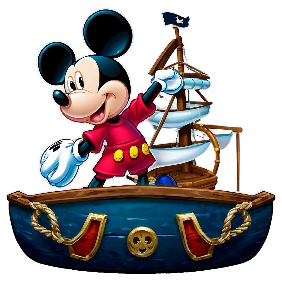 Mickey Mouse Pirate Ship Png 05032024