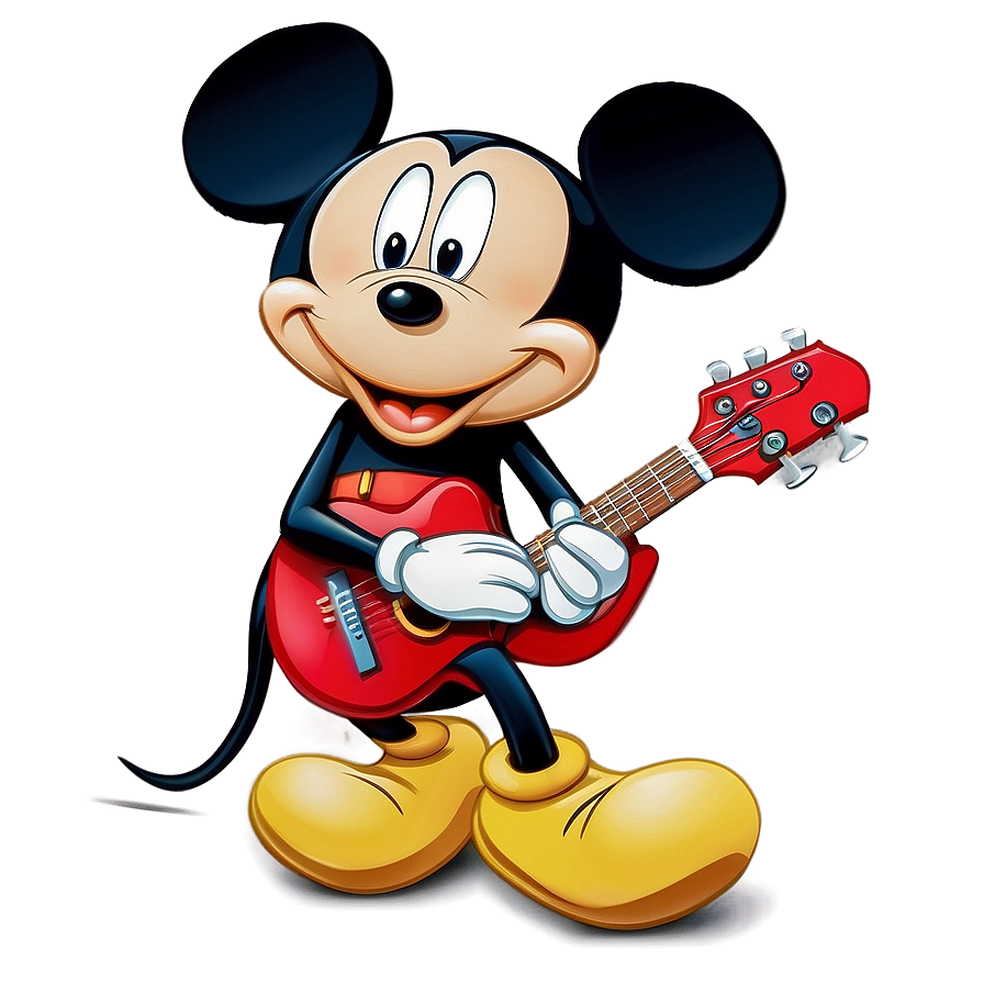 Mickey Mouse Playing Guitar Png 81