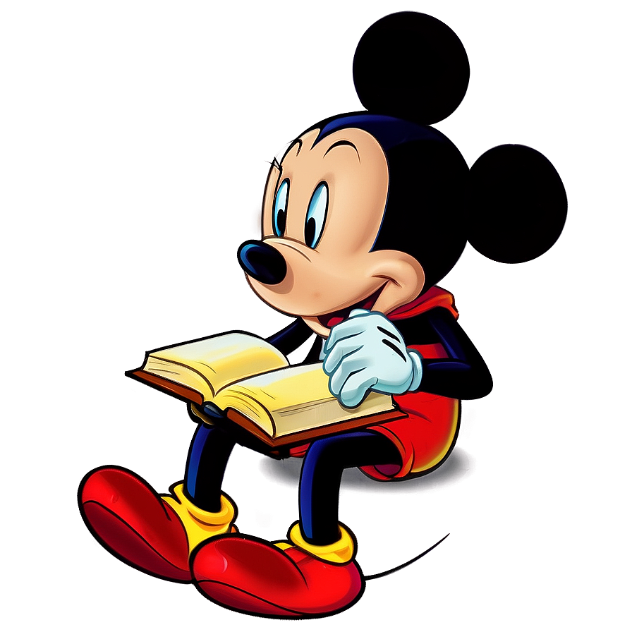 Mickey Mouse Reading Book Png 36