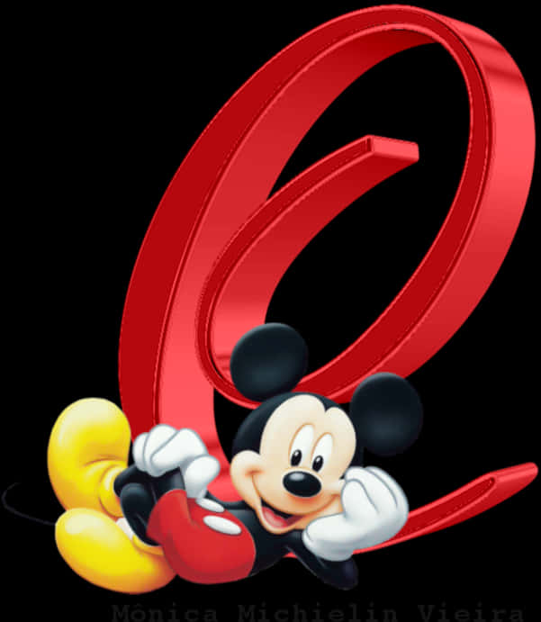 Mickey Mouse Red Number6