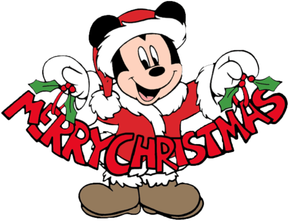 Mickey Mouse Santa Christmas Clip Art