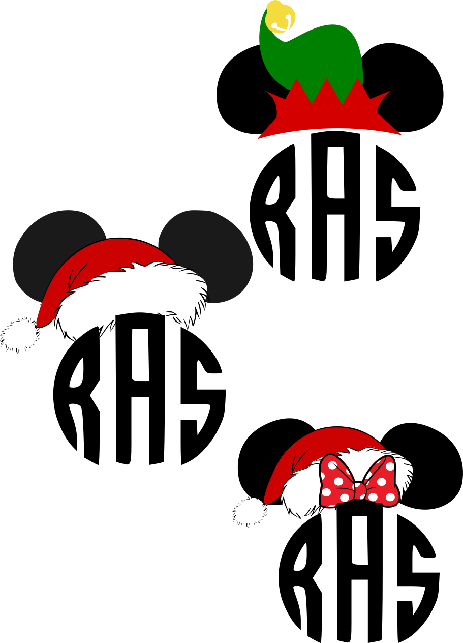 Mickey Mouse Santa Hats Design