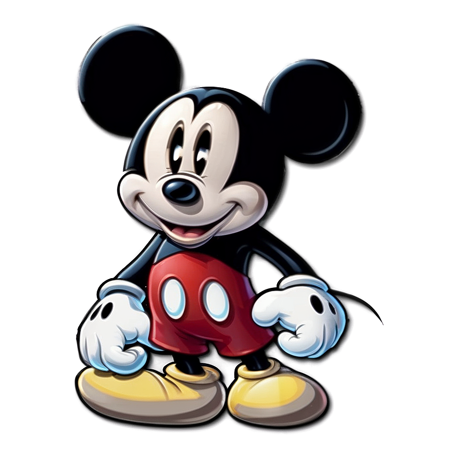 Mickey Mouse Silhouette Badge Png Nkv80