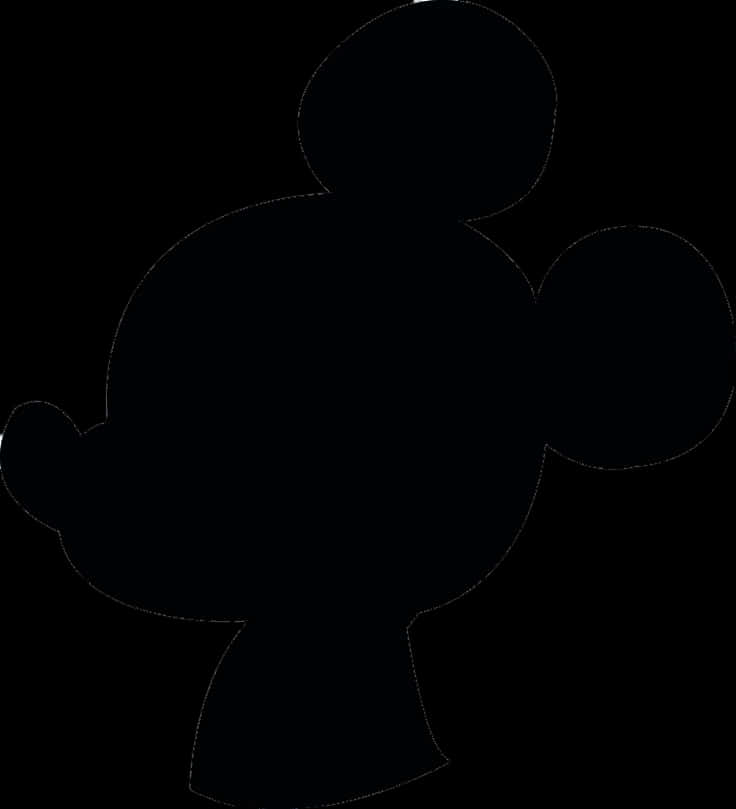 Mickey Mouse Silhouette Black Background.png