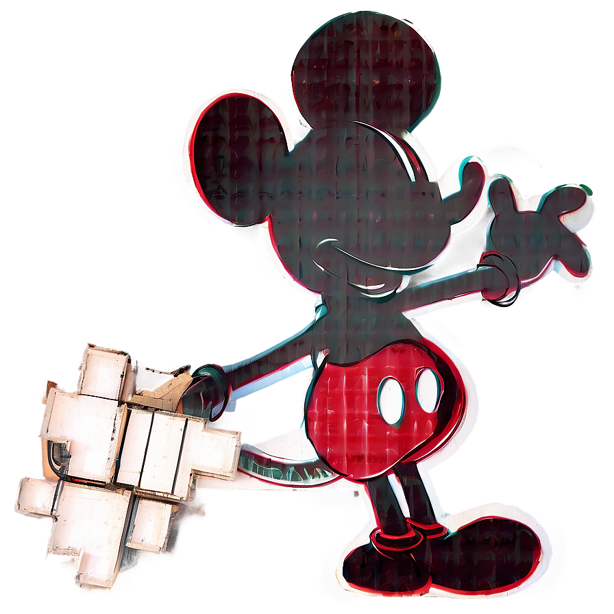 Mickey Mouse Silhouette Mural Png Mqj8