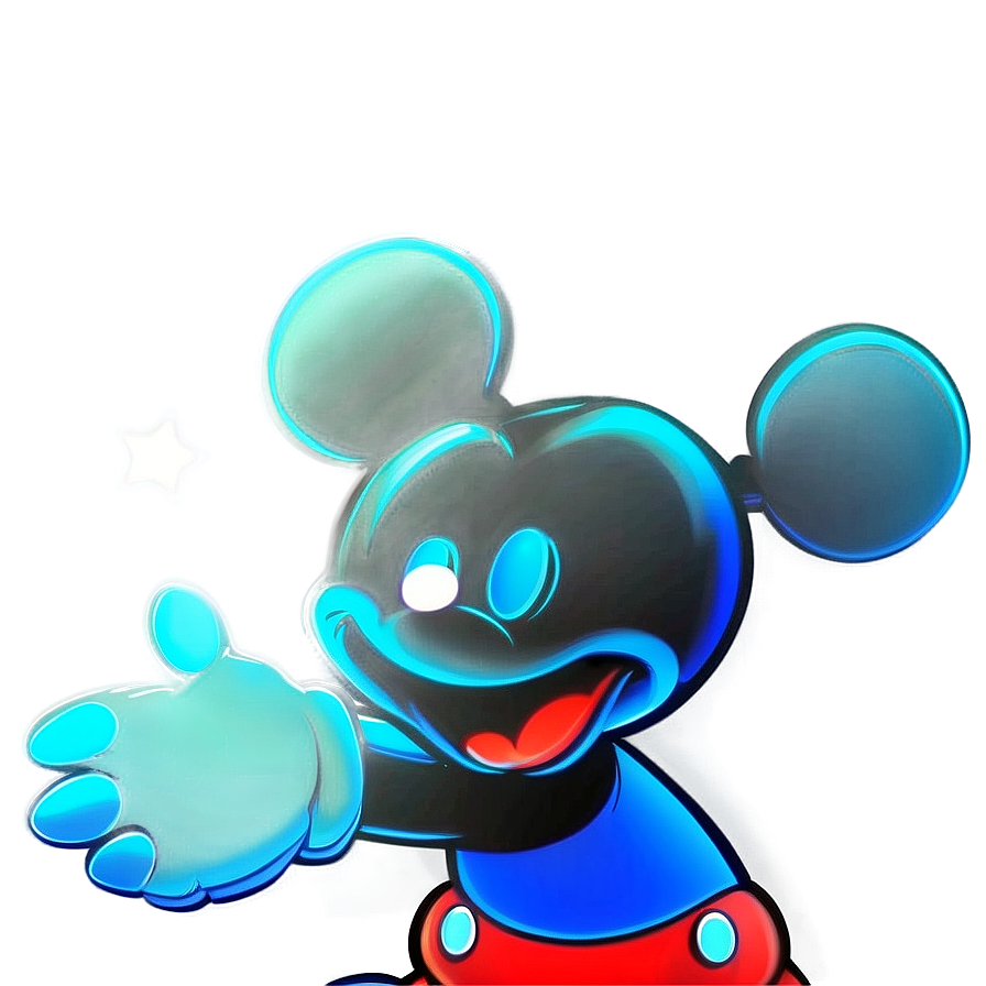 Mickey Mouse Silhouette Wallpaper Png Alb