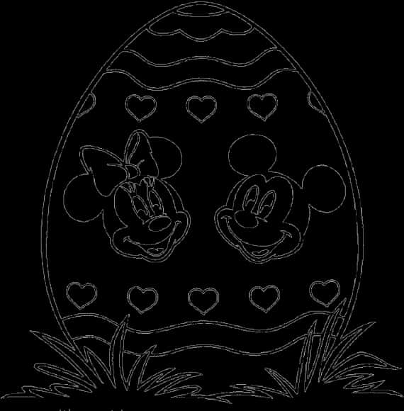 Mickeyand Minnie Easter Egg Sketch