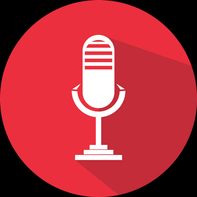Microphone Icon Red Background