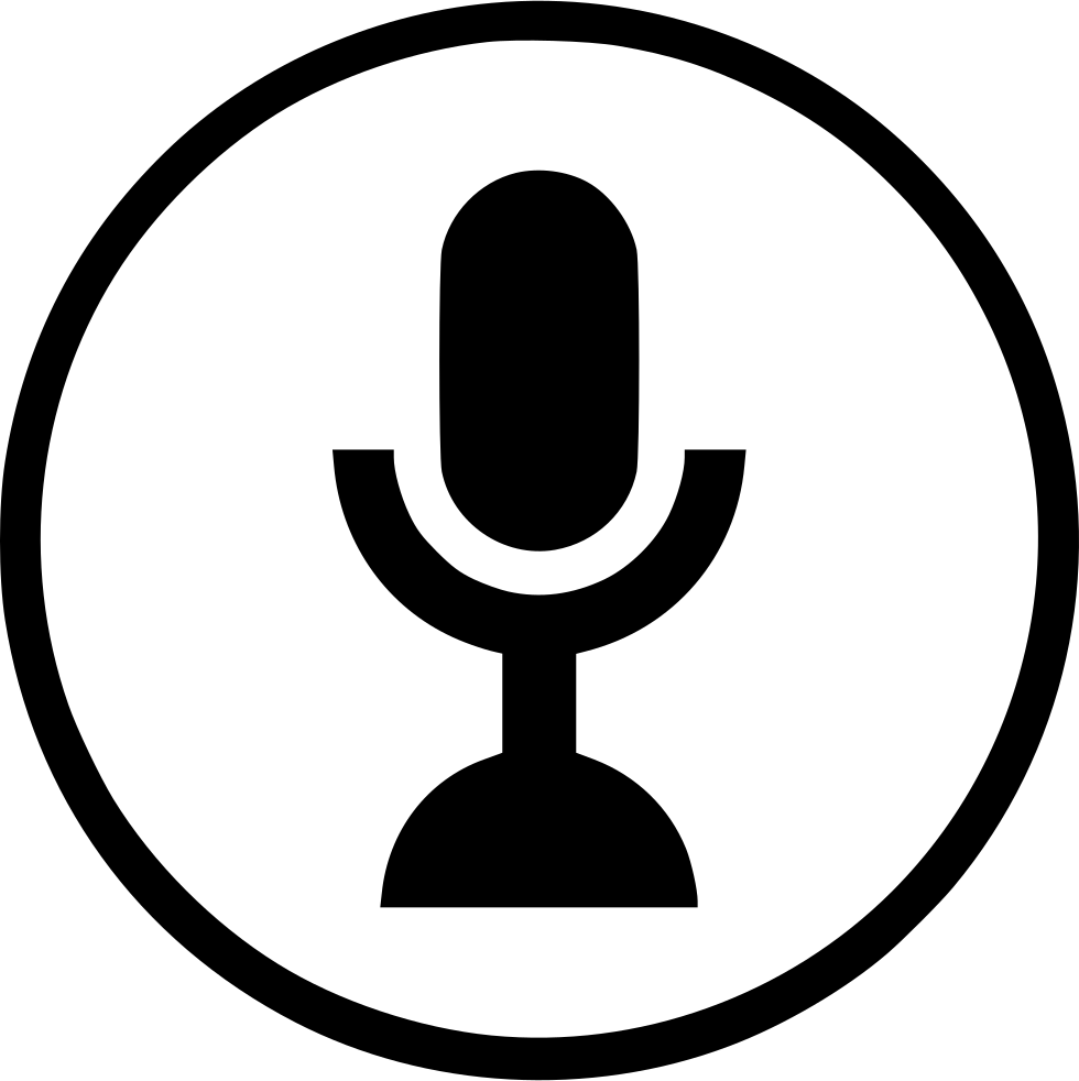 Microphone Icon Simple Black