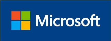 Microsoft Logo Blue Background