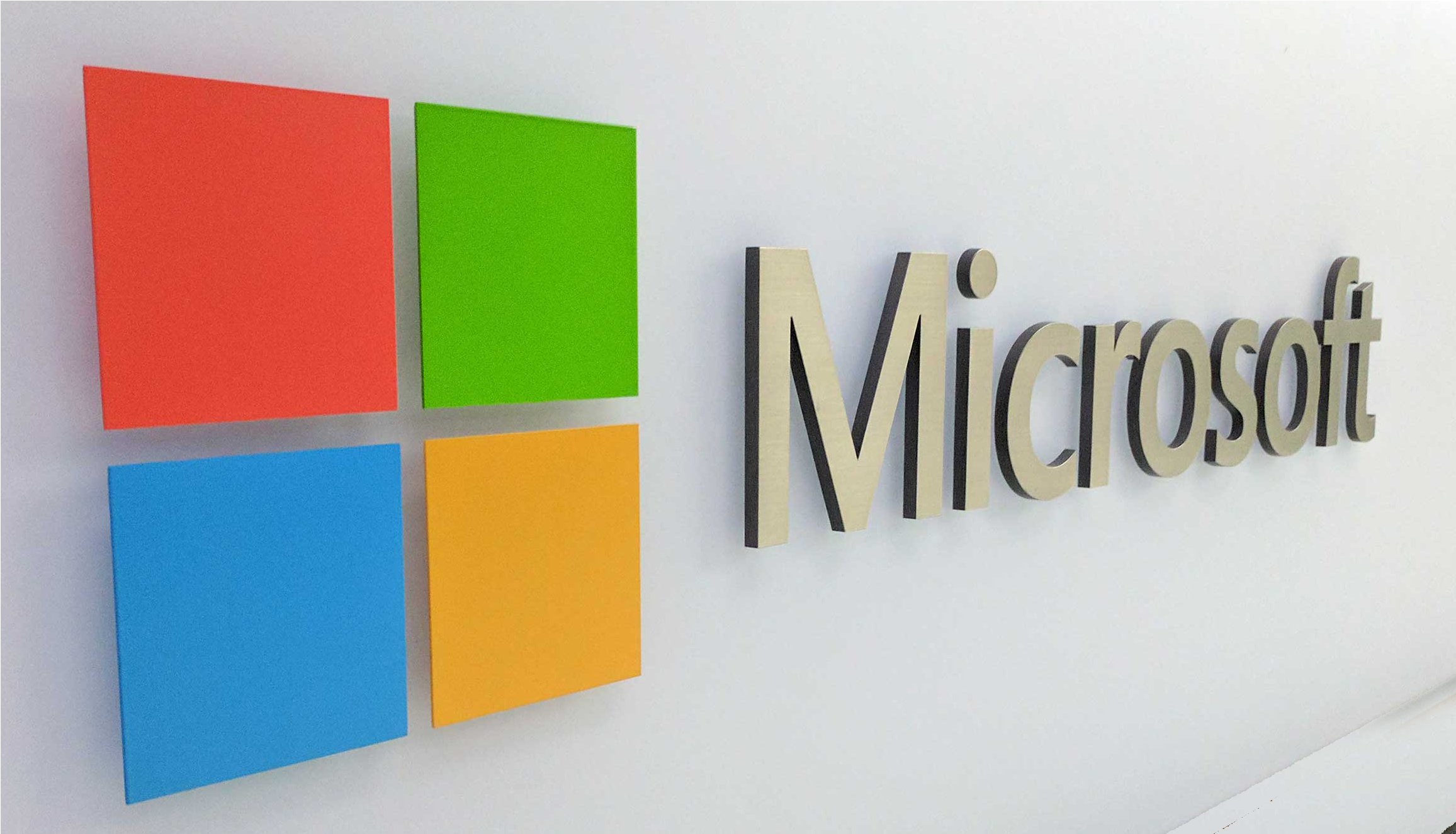 Microsoft Logo Wall Display