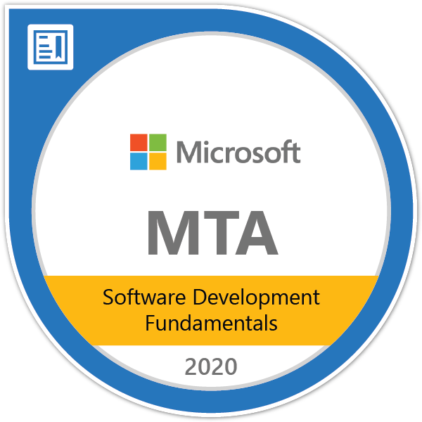 Microsoft M T A Software Development Fundamentals Badge2020