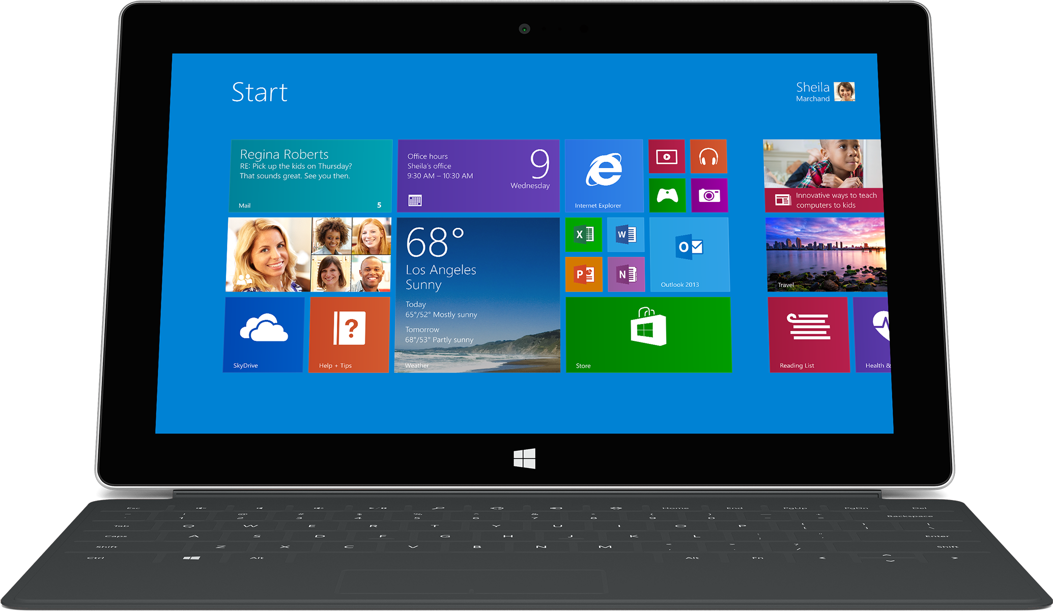 Microsoft Surface Tablet Windows8 Start Screen