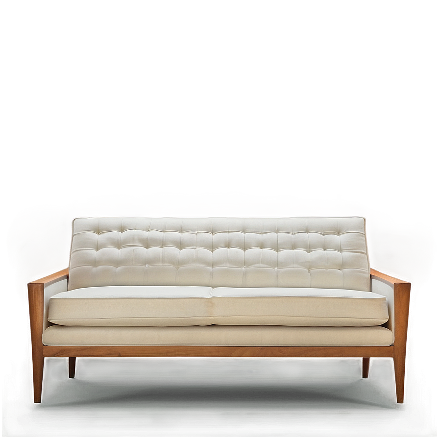 Mid Century Modern White Couch Png Hgn