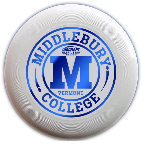 Middlebury College Ultimate Frisbee Disc