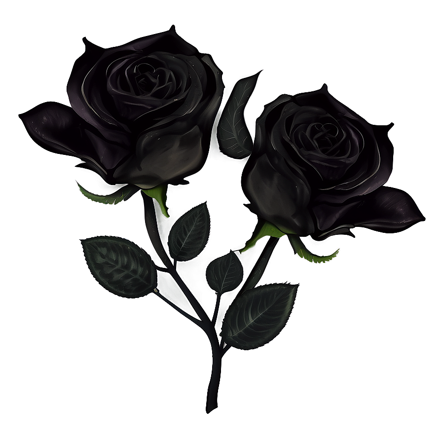 Midnight Black Roses Png 61