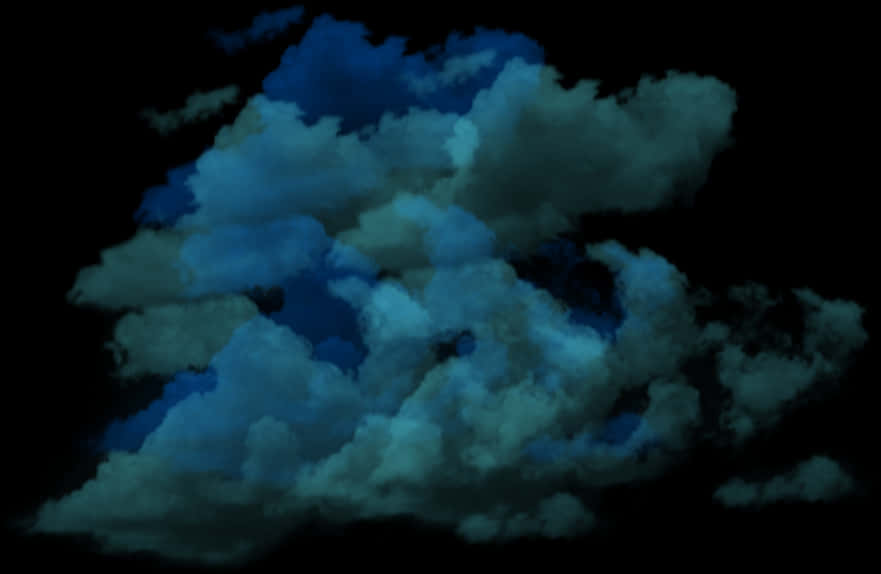 Midnight Blue Clouds