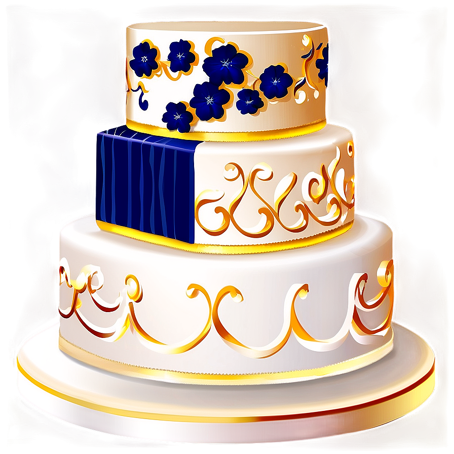 Midnight Blue Wedding Cake Png Scg