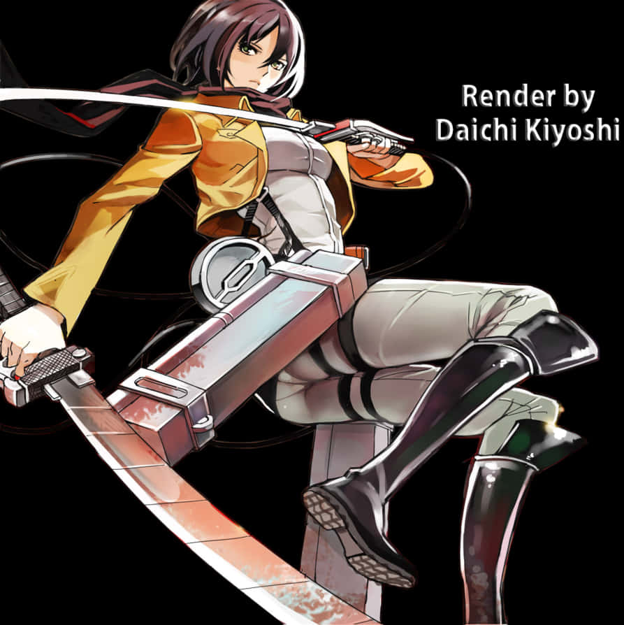 Mikasa Ackerman Action Pose