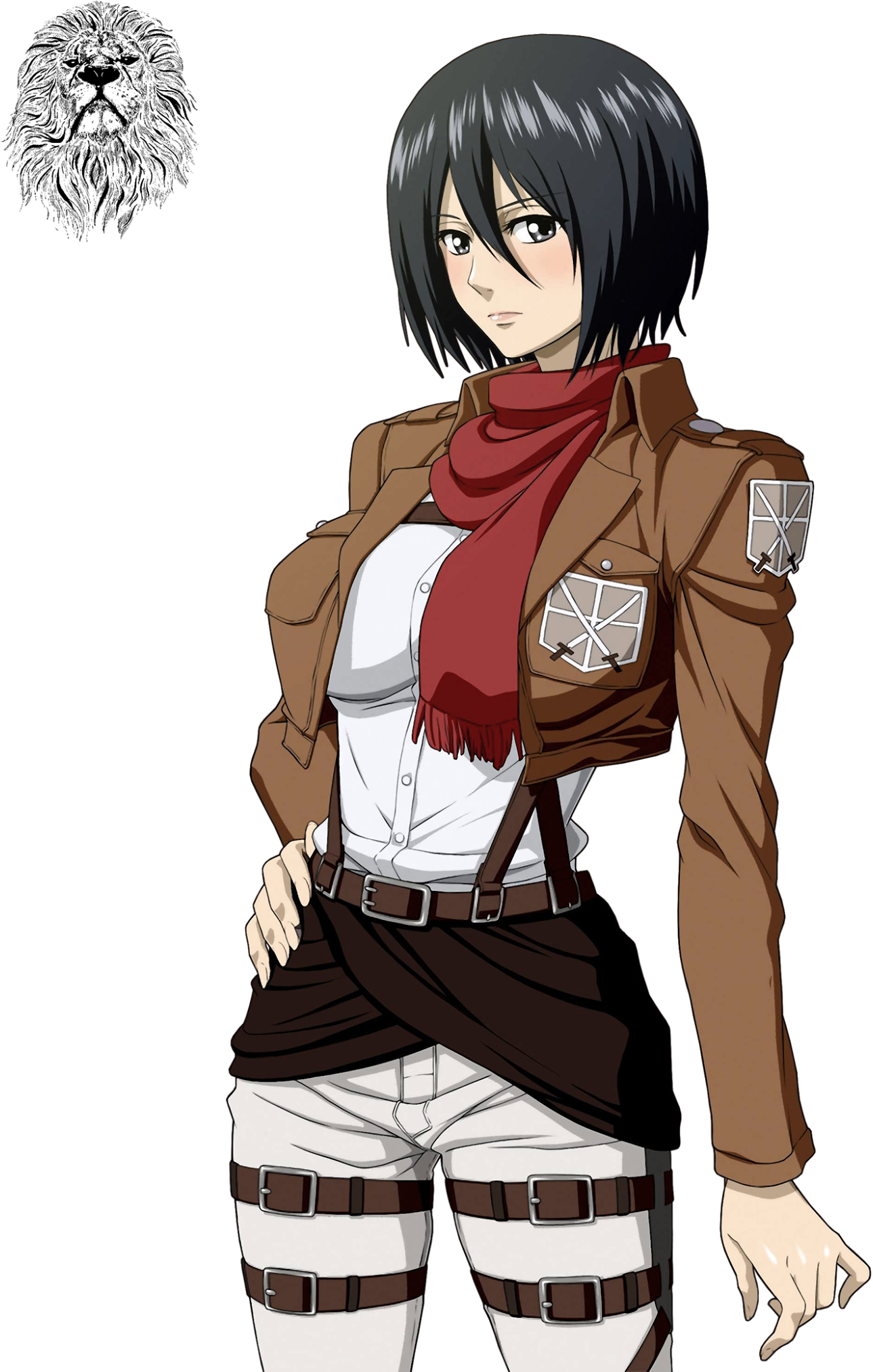 Mikasa Ackerman Scout Regiment Uniform | PNGpix.com