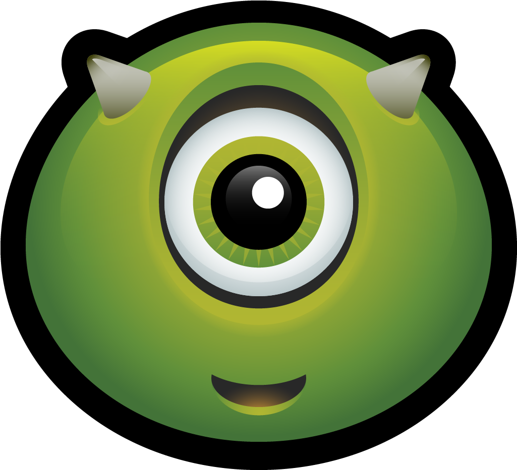 Mike Wazowski Smiling Graphic