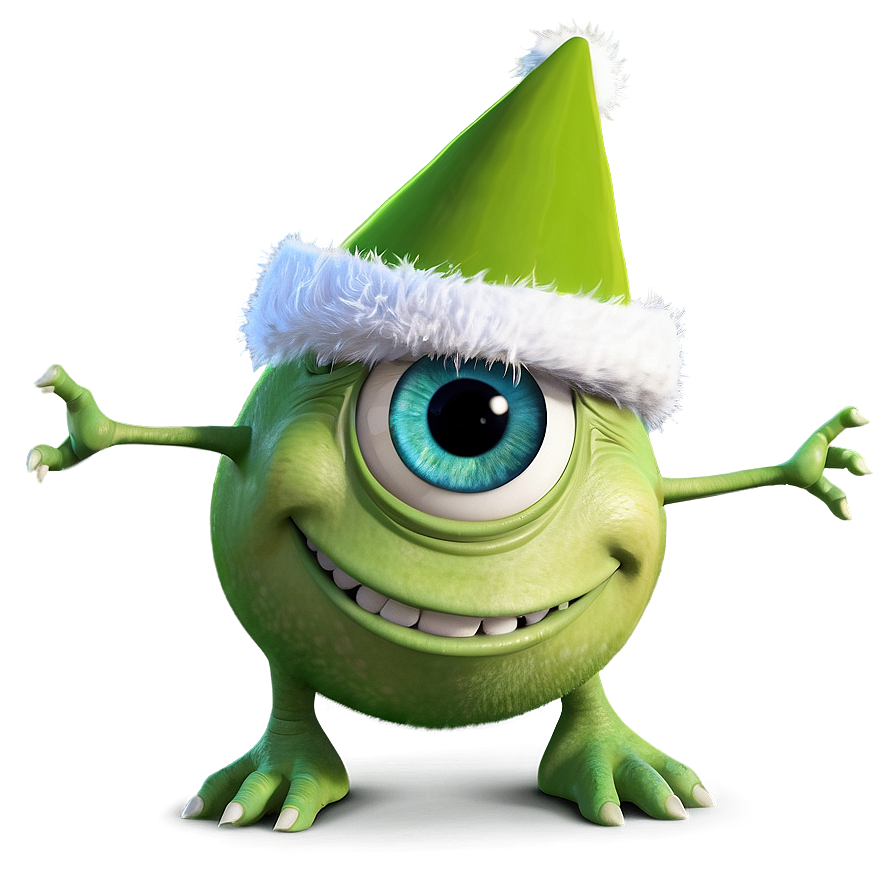 Mike Wazowski With Party Hat Png Eyn30