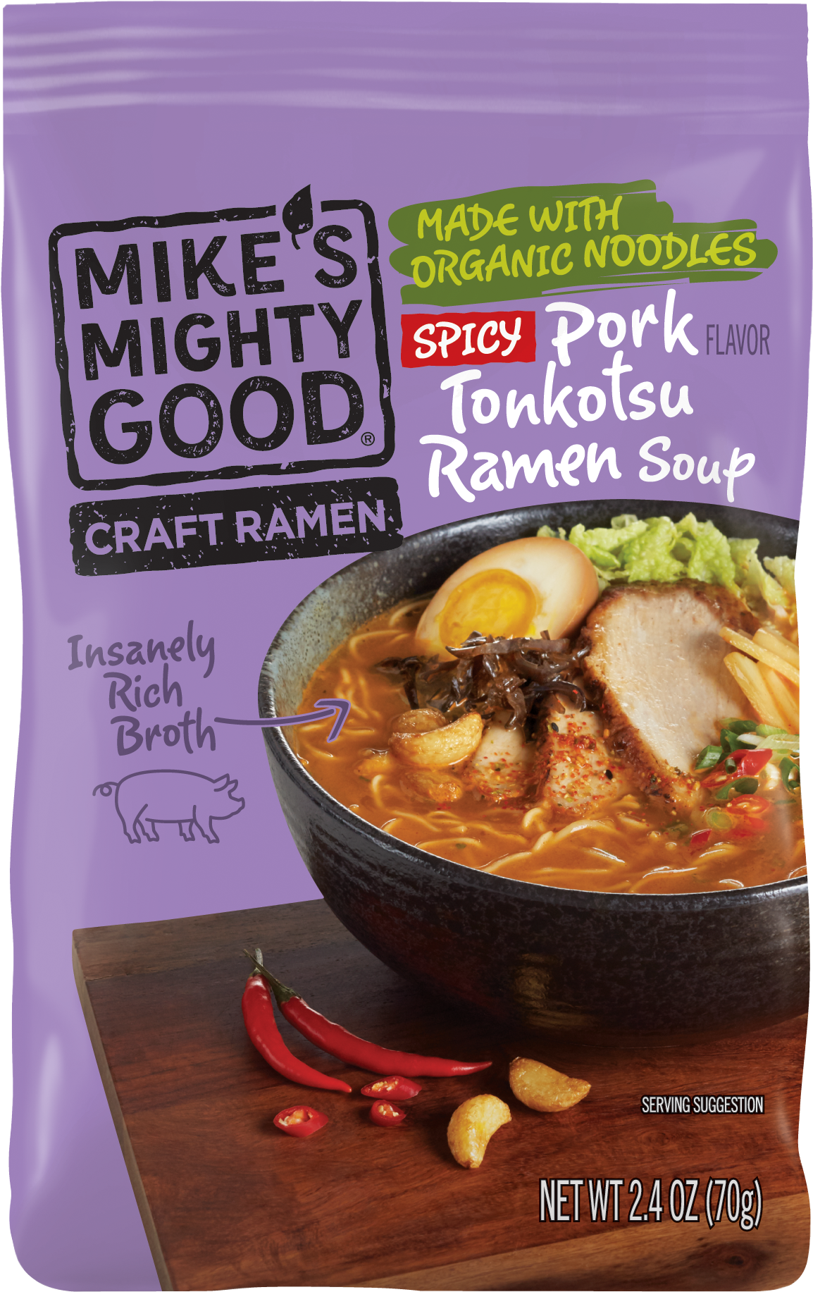 Mikes Mighty Good Spicy Pork Tonkotsu Ramen Package