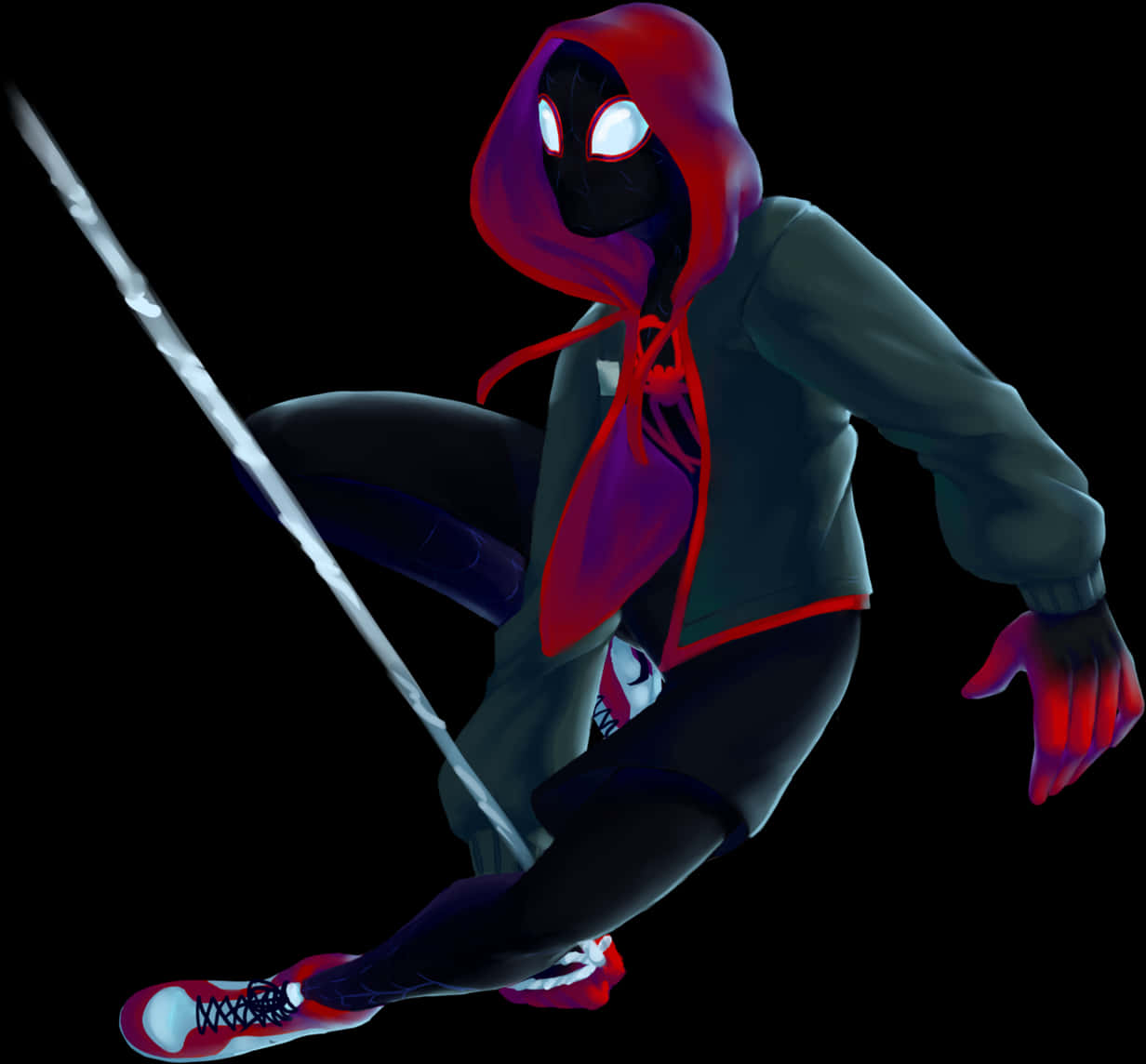 Miles Morales Spider Man Action Pose