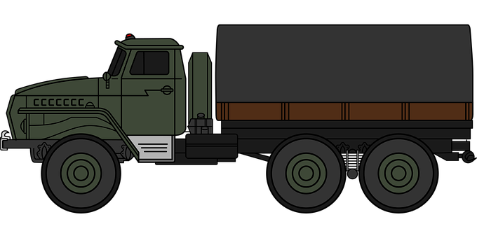 Military Cargo Truck Illustration