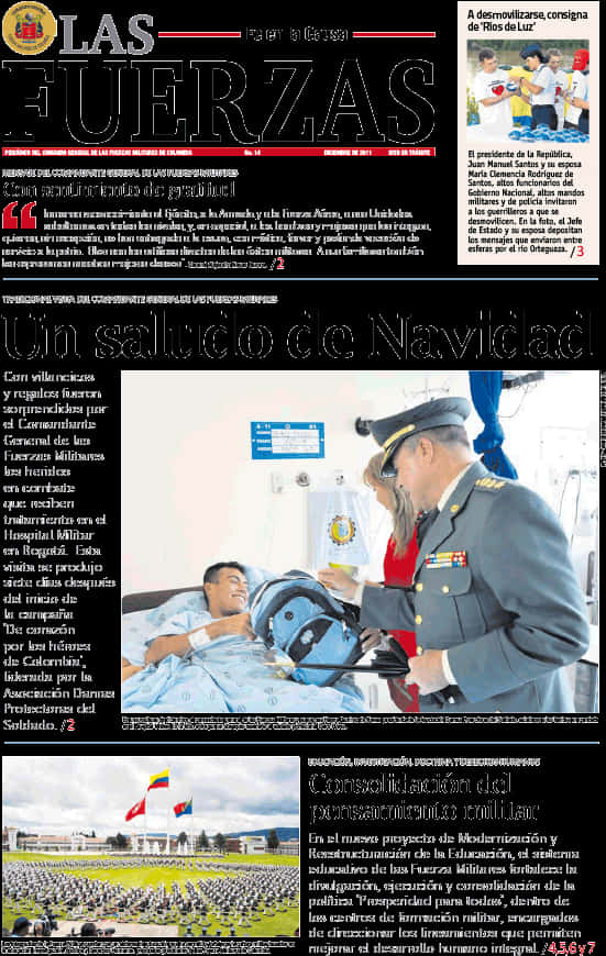 Military Officer Visits Hospitalized Soldier