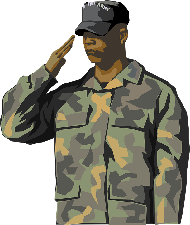 Military Salute Vector Illustration