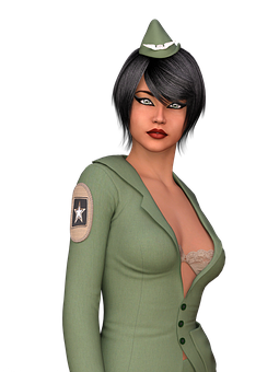 Military Styled3 D Character