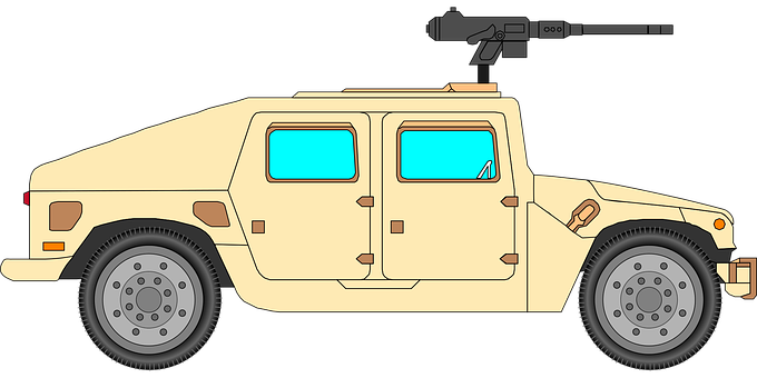 Military_ Vehicle_ With_ Mounted_ Gun_ Vector