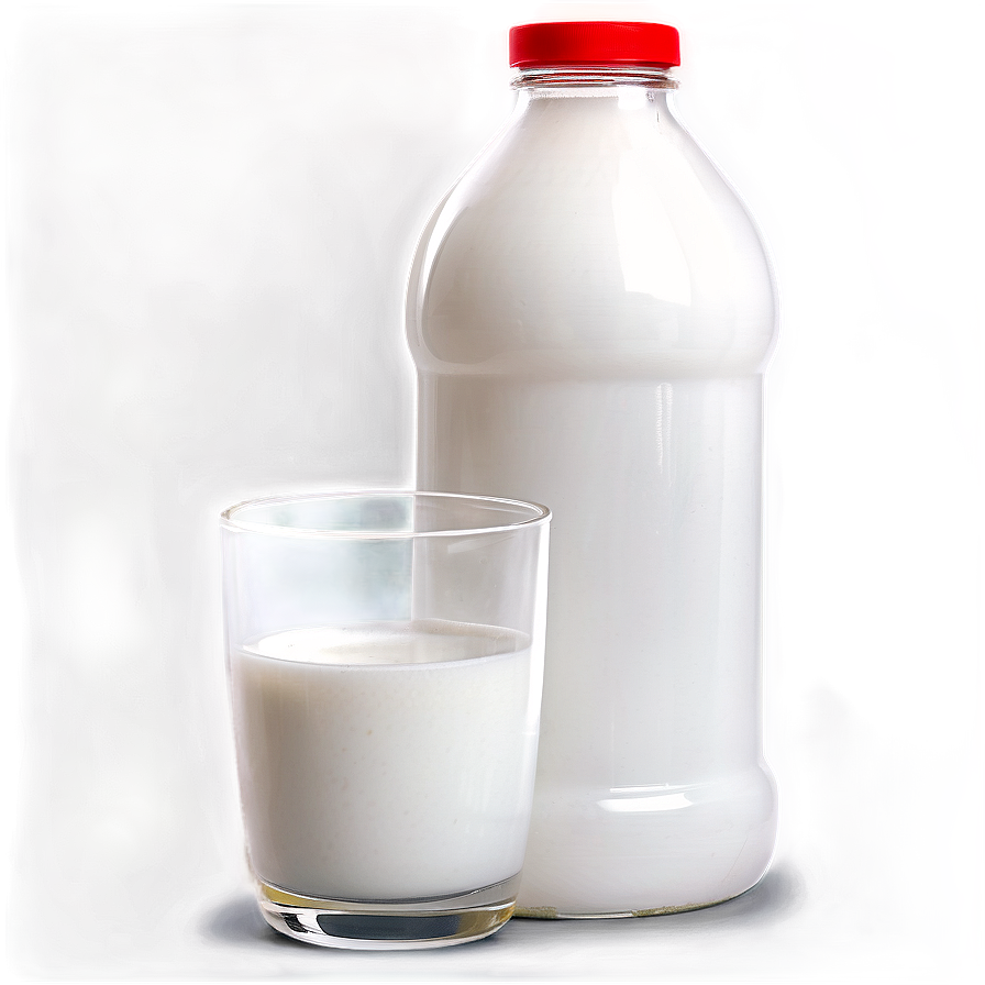 Milk Gallon With Glass Png Mfi