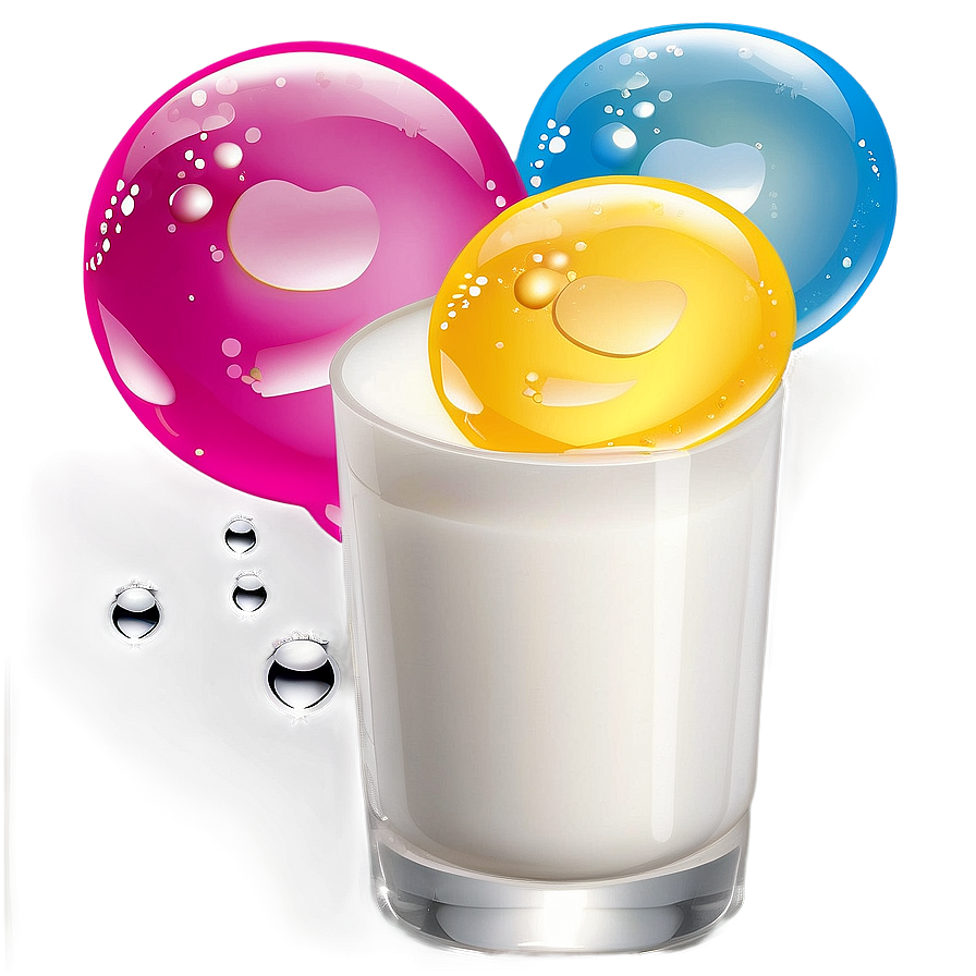 Milk Glass With Bubbles Png 06262024