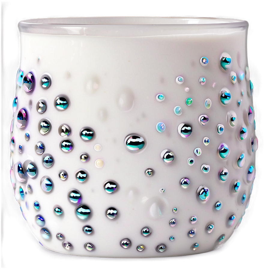 Milk Glass With Bubbles Png 68