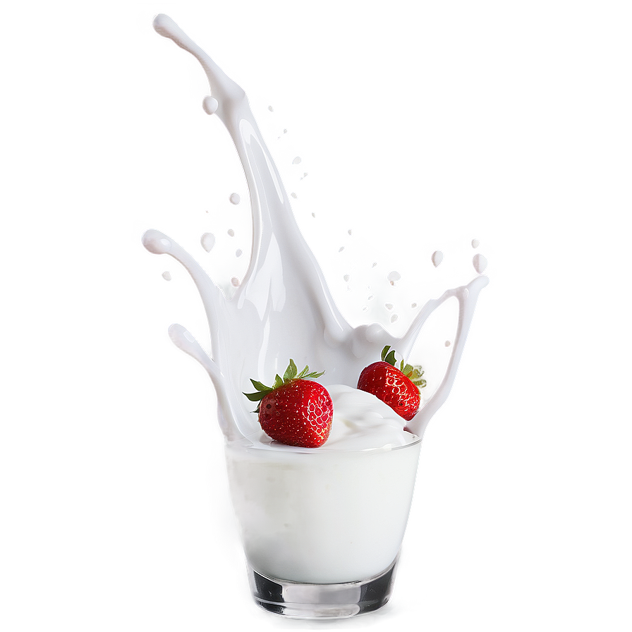 Milk Splash With Strawberries Png 05252024
